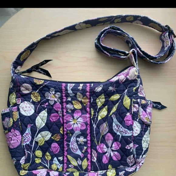Vera Bradley Handbags - Vera Bradley Purple and Yellow Floral Shoulder Bag